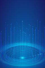 Poster - dot line spiral ripple internet technology communication technology conceptual background