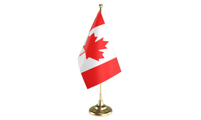 Sticker - Canada table flag on white background, 3d rendering, isolated