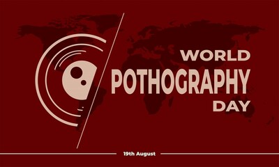 Wall Mural - Red Vector Design world world photography day, perfect design, vector illustration and text.