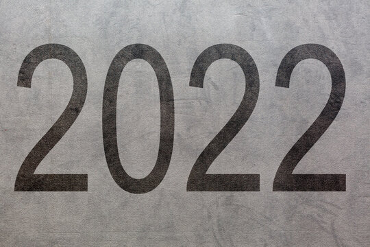 The year 2022 written in vintage background