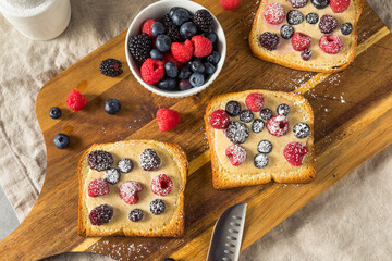 Canvas Print - Homemade Trendy Custard Yogurt Toast