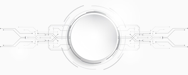 Grey white Abstract technology background, Hi tech digital connect, communication, high technology concept, science, technology background