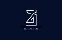 ZJ Letter Logo Design. Creative Modern Z J Letters Icon Vector Illustration.