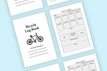 Bicycle Log Book KDP Interior. Bicycle Rider Information And Daily Distance Tracker Interior. KDP Interior Journal. Bicycle Information And Equipment Checker Notebook Template.