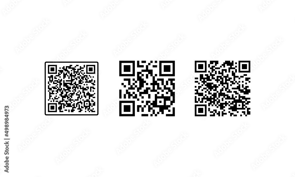 Vector de Stock QR Scan codes for smartphone scanning. Digital payment ...