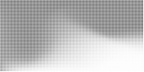 Wall Mural - Halftone dotted background. Black dots in modern style on a white background.