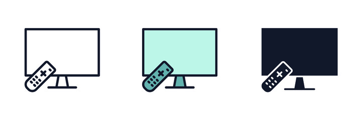 digital tv icon symbol template for graphic and web design collection logo vector illustration