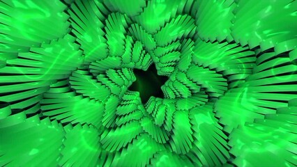 Poster - Abstract kaleidoscopic background with colorful slowly rotating starfish, seamless loop. Motion. Marine life concept.