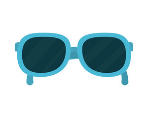 Wall Mural - blue sunglasses icon