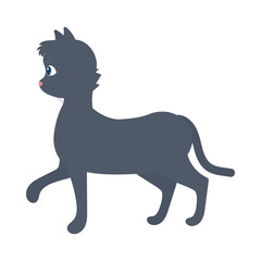 Sticker - cartoon cat icon