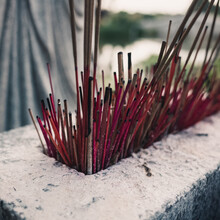 Incense Sticks In A Temple
