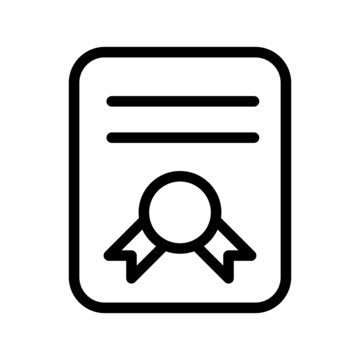 Certificate Icon Vector Symbol Design Illustration