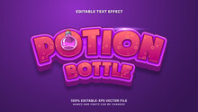 Potion Bottle 3d Editable Text Effect Template Style