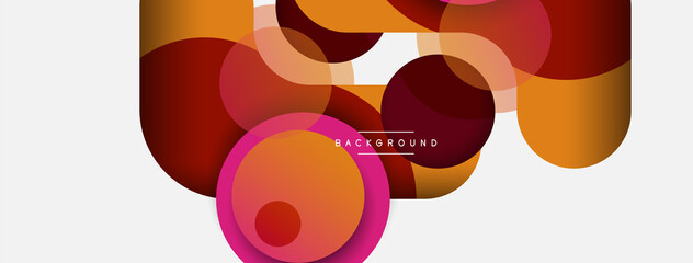 Creative geometric wallpaper. Minimal abstract background. Circles composition vector illustration for wallpaper banner background or landing page