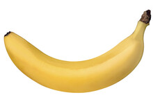 Banana Picture. Fresh Yellow Banana Isolated On A White Background 