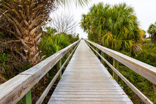 The Boardwalk To North Beach, Tybee Island, Georgia, USA
