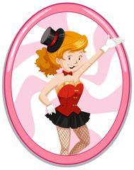 Sticker - Magician girl cartoon character