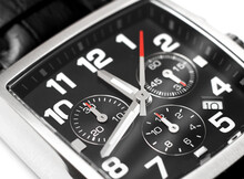 Modern Steel Wristwatch Time Concept