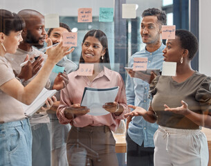 Poster - Another day another meeting. Shot of a group of young businesspeople having a discussion at the office.