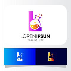 Letter L Lab Logo Design Vector Icon Graphic Emblem Illustration 