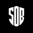 SOB letter logo design. SOB modern letter logo with black background. SOB creative  letter logo. simple and modern letter logo. vector logo modern alphabet font overlap style. Initial letters SOB 
