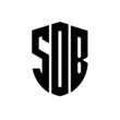 SOB letter logo design. SOB modern letter logo with black background. SOB creative  letter logo. simple and modern letter logo. vector logo modern alphabet font overlap style. Initial letters SOB 