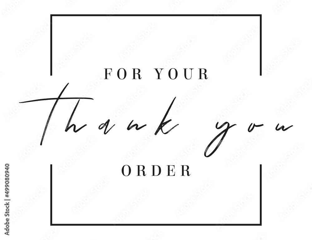 Vetor Thank you for your order card design for online buyers ...