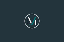 Minimal Letter MJ Logo Design Vector 