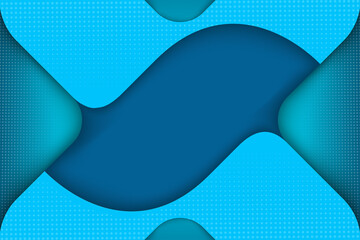 Poster - Retro comic background halftone dots, pop art style using multicolored blue. Vector illustration. x cross shape with rounded side.