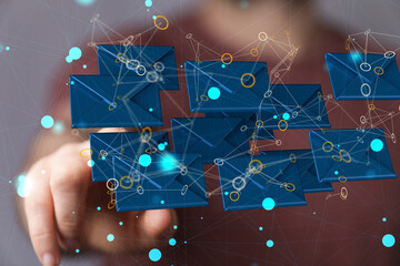 Poster - Email Mail Communication Online Chat Business Internet Technology Network Concept