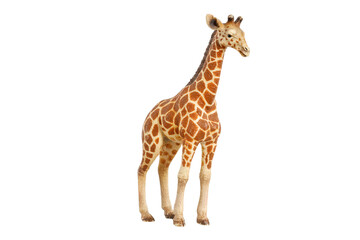 Poster - giraffe toy figurine isolated on white background