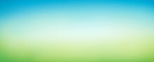 Fresh Spring Or Summer Abstract Background. Blue And Green Horizontal Colour Gradients.