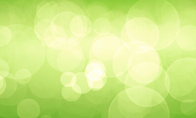 Wall Mural - Lush green background with round light bokeh effect. Spring or summer abstract background.