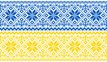 Embroidered flag of Ukraine in national colors