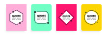 Quote For Your Opportunities. Speech Bubbles With Quote Marks. Quote Frame For Your Text. Vector Illustration.