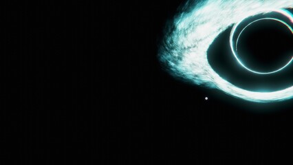 black hole with gravitational lens effect and the Blue Milky Way galaxy