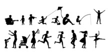 Silhouette Design Of People Activity