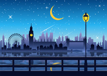 Silhouette Design Of London At Night