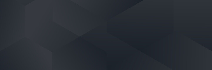 Wall Mural - abstract black geometric banner design background.