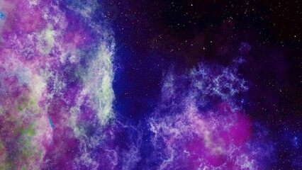 Wall Mural - abstract photo of a colorful purple and blue space nebula