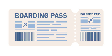 Boarding pass ticket icon. Airline ticket sign. Vector flat illustration