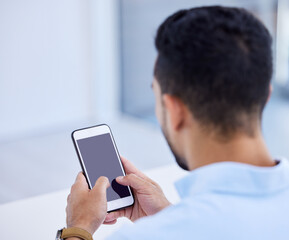 Aufkleber - I hope they respond soon. Shot of a businessman using his smartphone to send a text message.