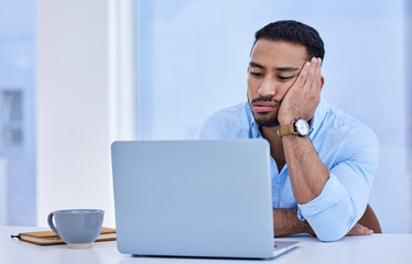 Poster - I havent been feeling great lately. Shot of a businessman looking depressed at work.