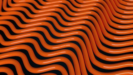 Poster - Wave splines. Computer generated 3d render