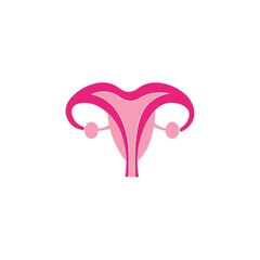 Women reproduction, uterus icon template vector