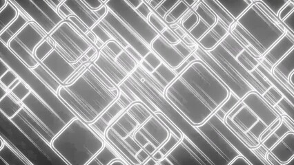 Aufkleber - Abstract glow squares and lines, computer generated. 3d rendering of web background
