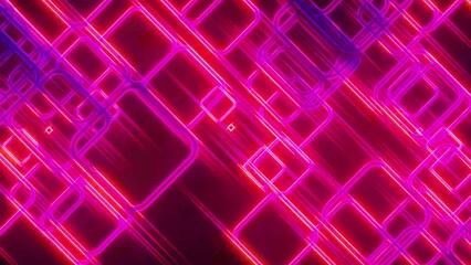 Aufkleber - Abstract glow squares and lines, computer generated. 3d rendering of web background