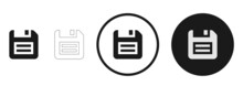 Floppy Disk Icon . Web Icon Set .vector Illustration