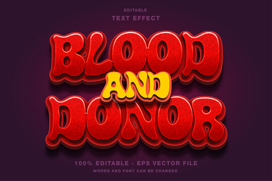Template of Blood and Donor Text effect