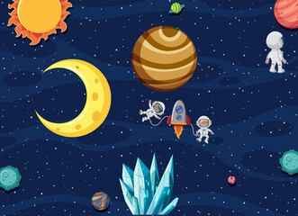 Wall Mural - space element in space background